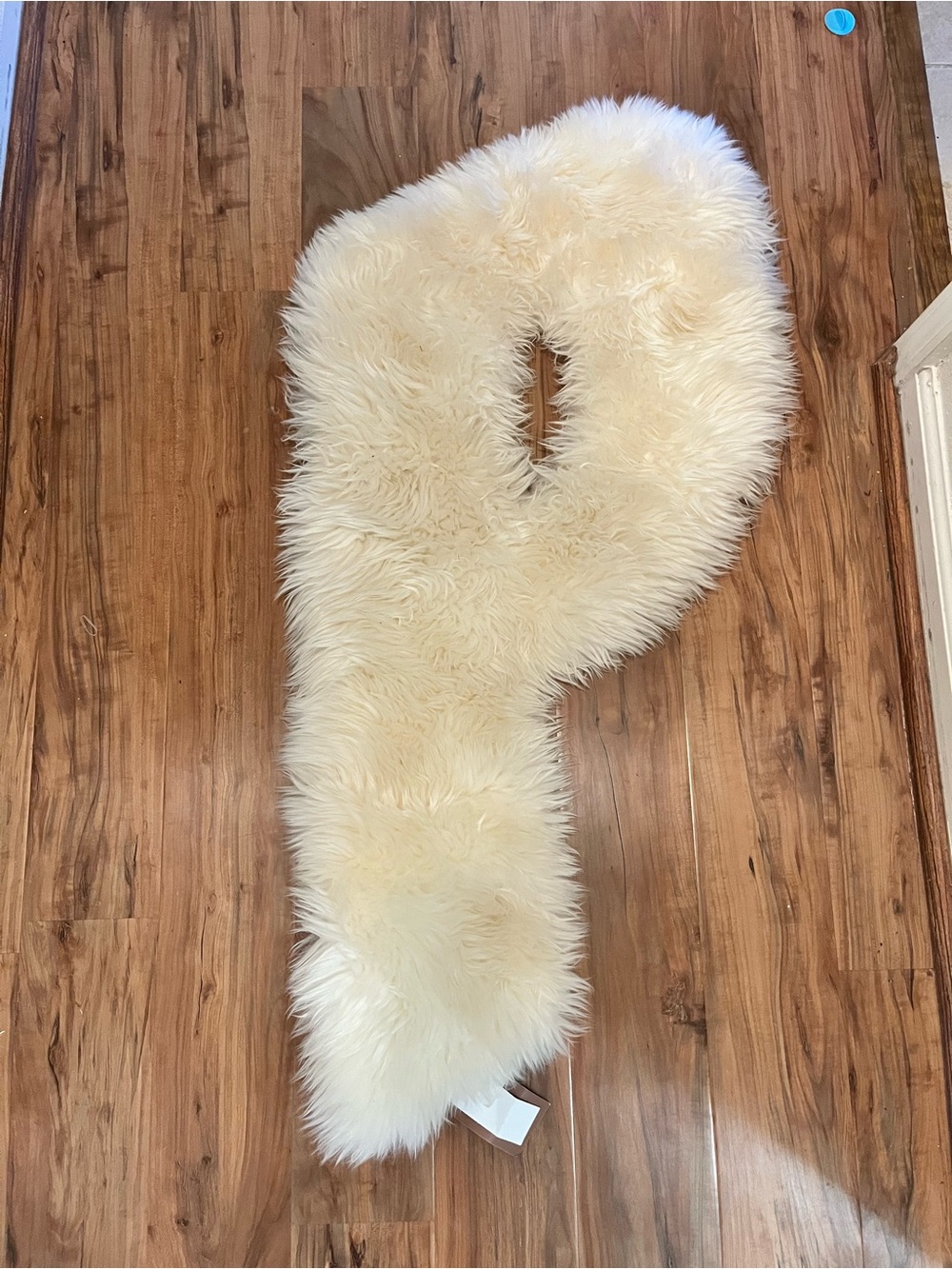 Palace x UGG Cream Sheepskin Fur Throw Rug
